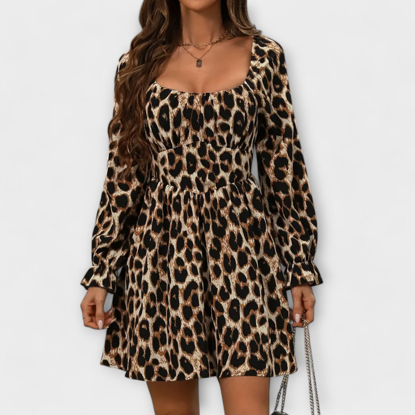 Catarina - Robe courte avec imprimé léopard