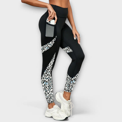 Carmo - Leggings taille haute avec imprimé léopard