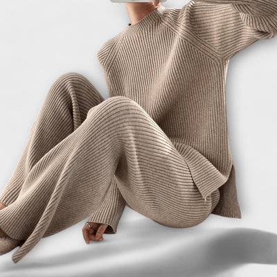 Albertina - Ensemble Cosy en Tricot Côtelé de 2 Pièces