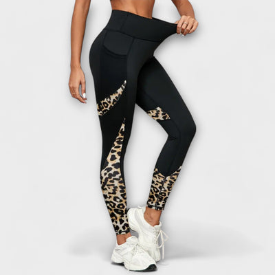 Carmo - Leggings taille haute avec imprimé léopard