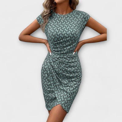 Patrícia - Robe Tulipe à Manches Courtes