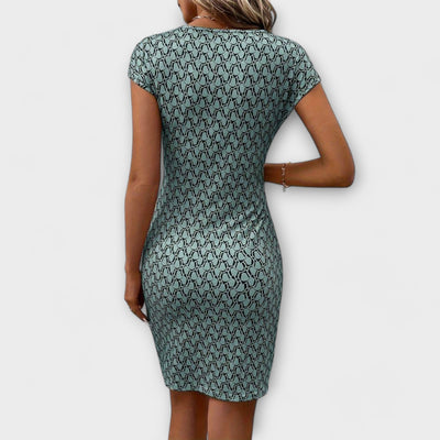 Patrícia - Robe Tulipe à Manches Courtes