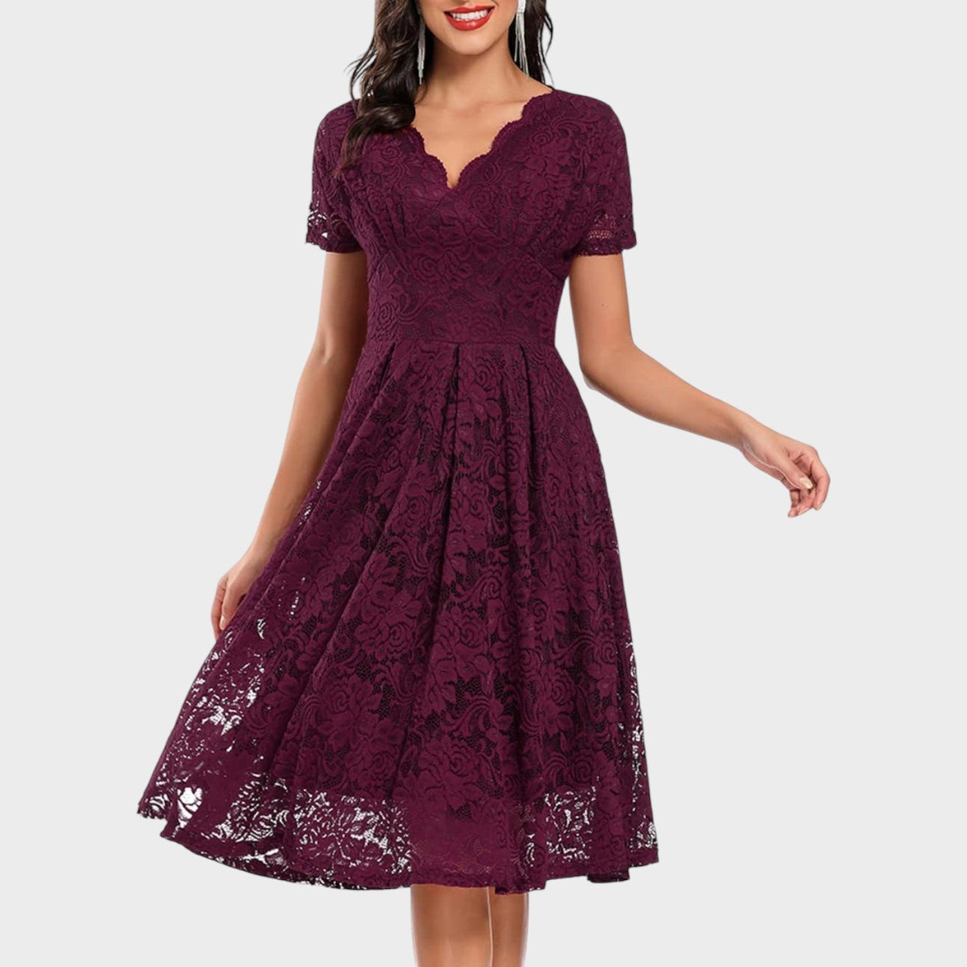 Mara - Robe en Dentelle Florale