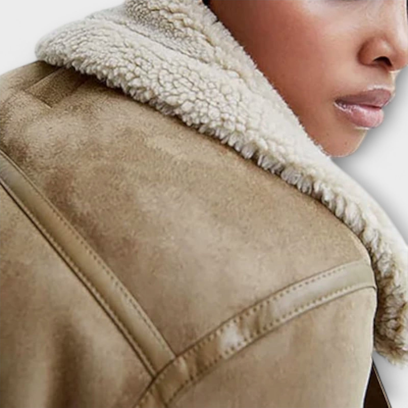 Catarina - Veste Aviateur en Daim