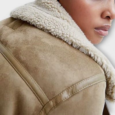 Catarina - Veste Aviateur en Daim
