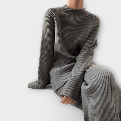 Albertina - Ensemble Cosy en Tricot Côtelé de 2 Pièces
