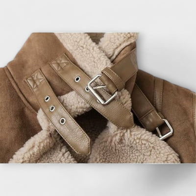 Catarina - Veste Aviateur en Daim