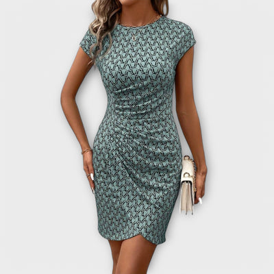 Patrícia - Robe Tulipe à Manches Courtes