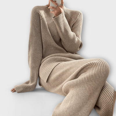Albertina - Ensemble Cosy en Tricot Côtelé de 2 Pièces