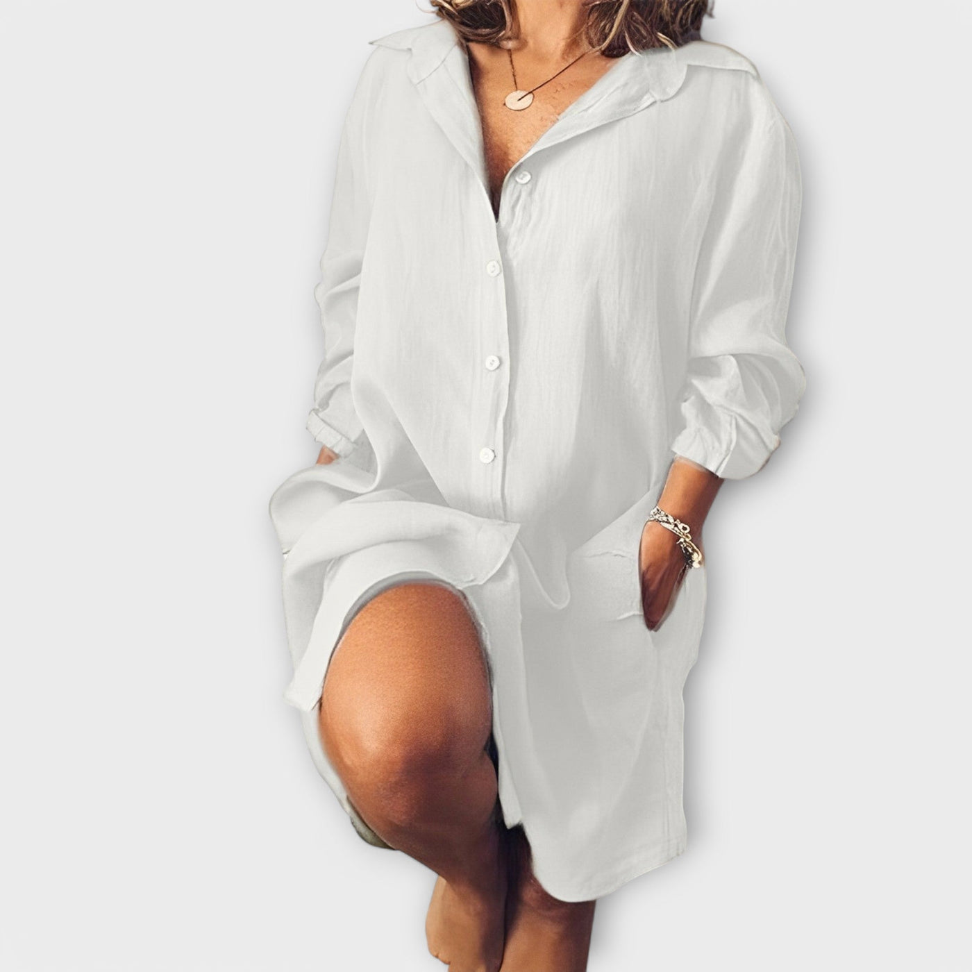 Raquel - Blouse en lin décontractée