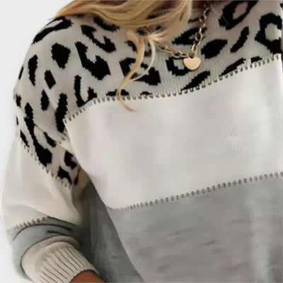 Sandra - Pull à Motif Léopard