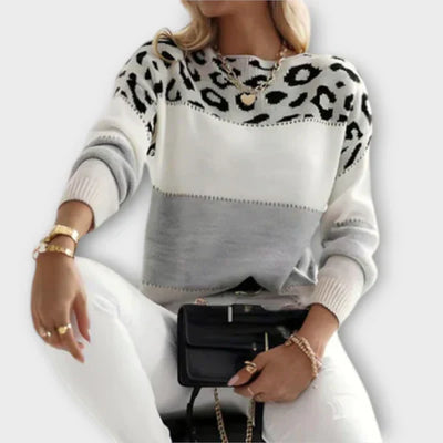 Sandra - Pull à Motif Léopard