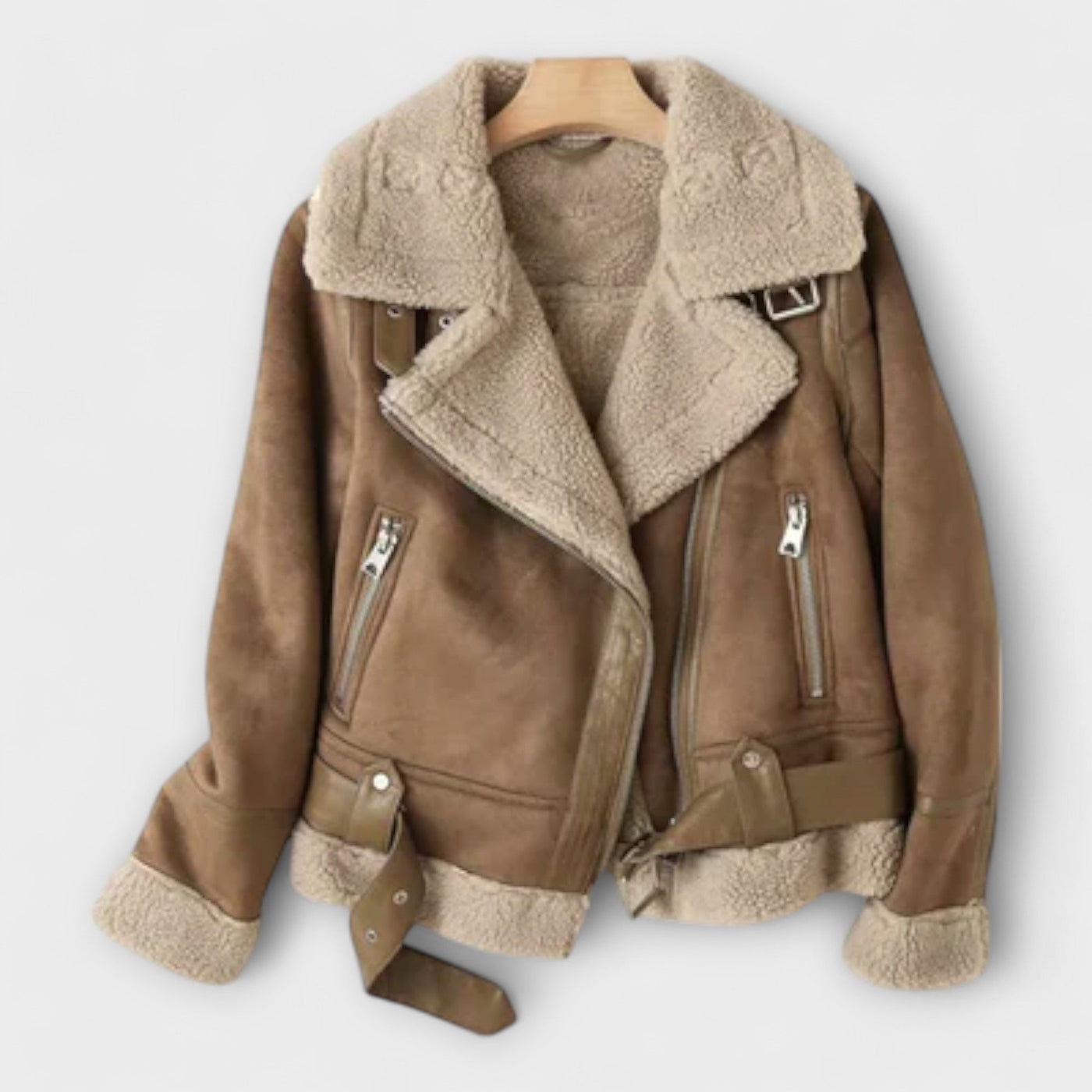 Catarina - Veste Aviateur en Daim