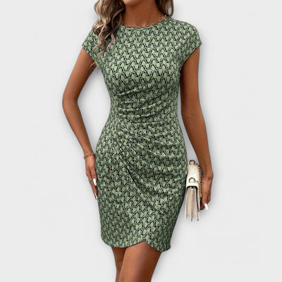 Patrícia - Robe Tulipe à Manches Courtes