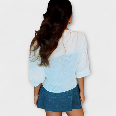 Olivia - Blouse à l'avant ouvert