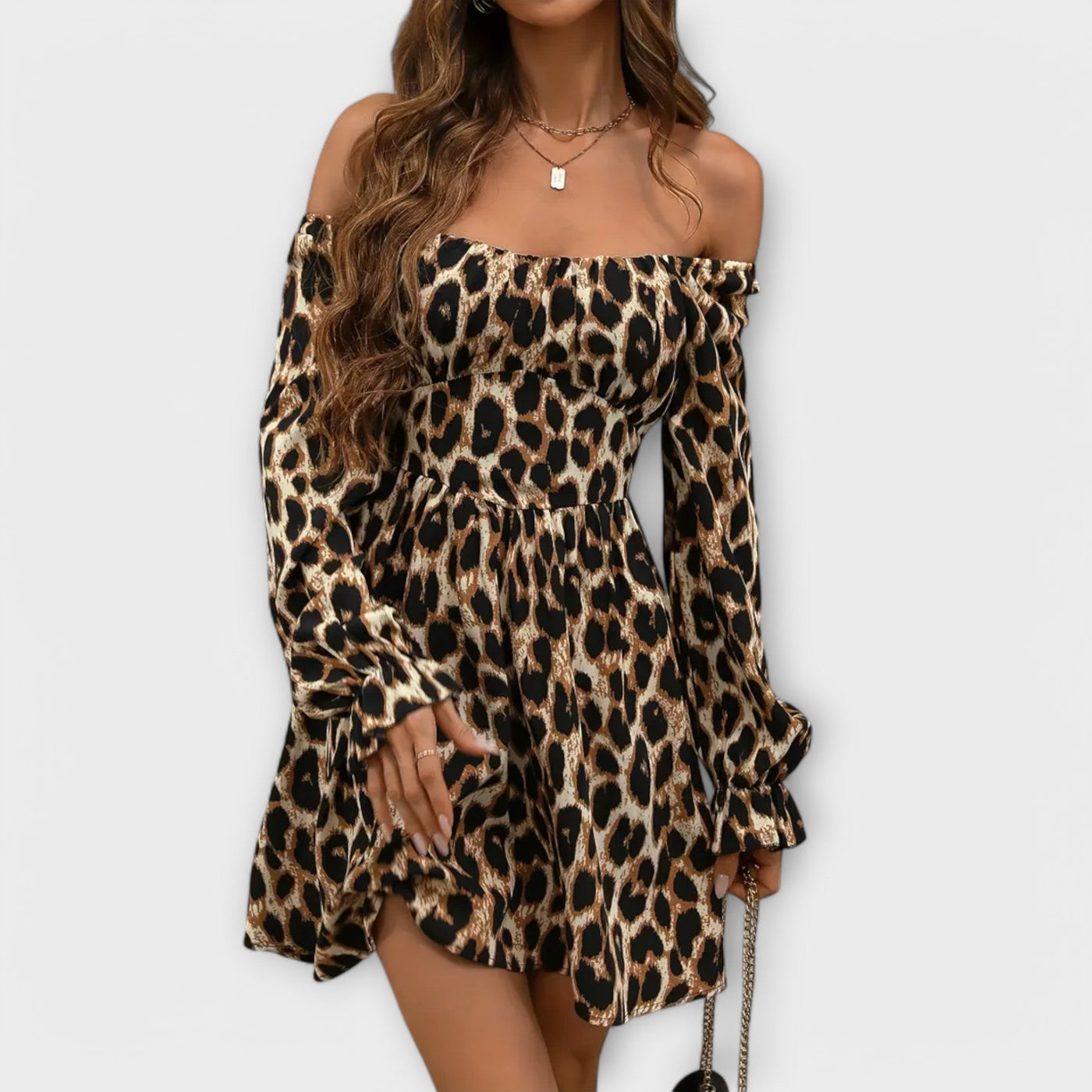 Catarina - Robe courte avec imprimé léopard