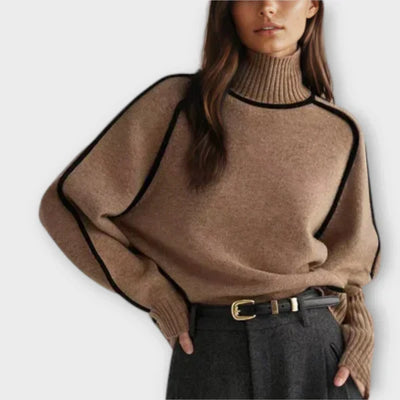 Emilia - Pull à col montant doux et élégant