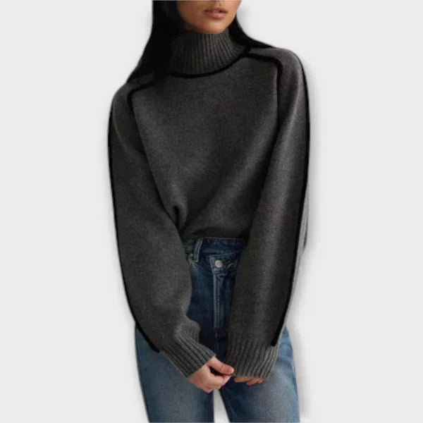 Emilia - Pull à col montant doux et élégant