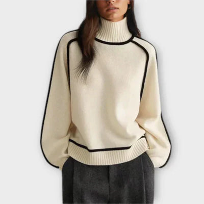 Emilia - Pull à col montant doux et élégant