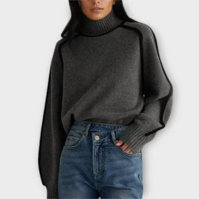 Emilia - Pull à col montant doux et élégant