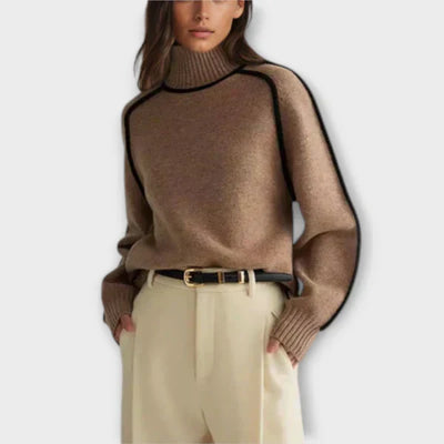 Emilia - Pull à col montant doux et élégant