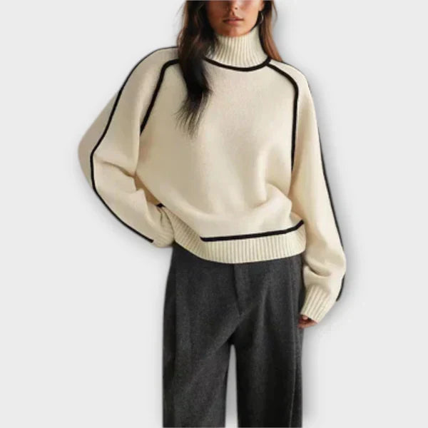 Emilia - Pull à col montant doux et élégant