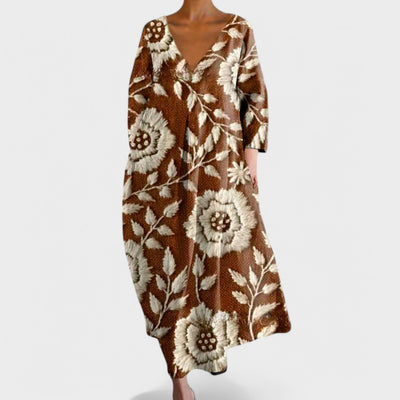 Ana - Robe colorée avec décolleté en V