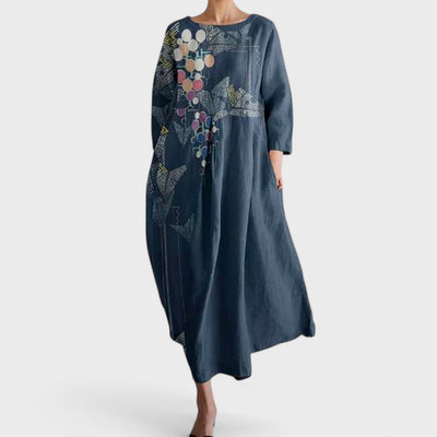Ana - Robe colorée avec décolleté en V