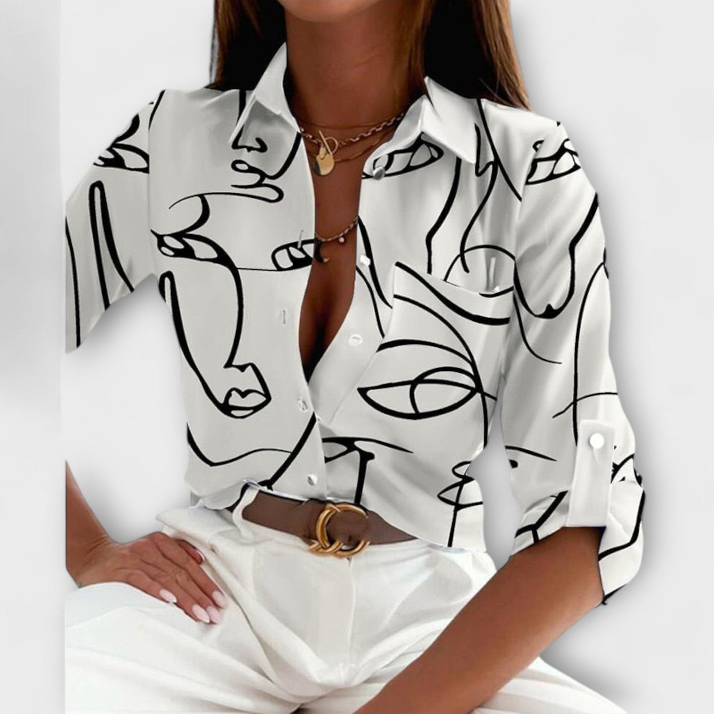 Maria - Blouse à col classique